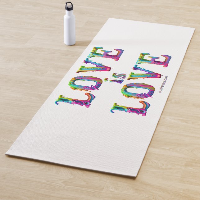 SlipperyJoe love is love dripping melting dynamic  Yoga Mat (In Situ)