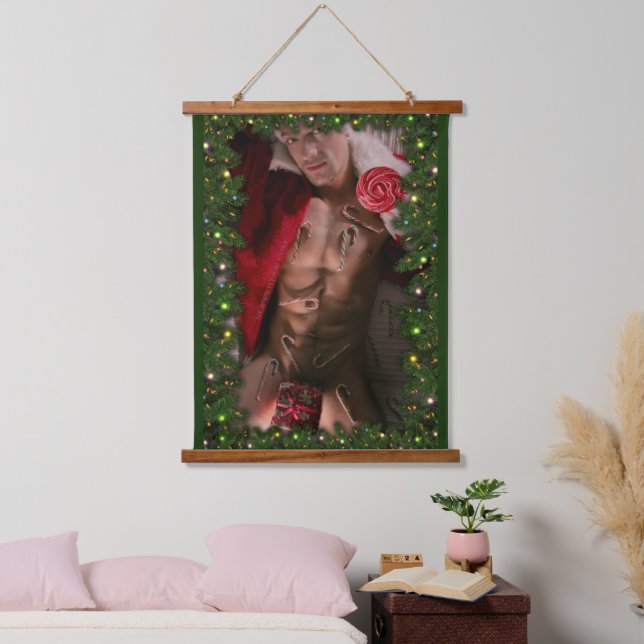 SlipperyJoe male chest six pack stomach bare torso Hanging Tapestry (Bedroom)