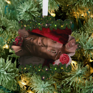 SlipperyJoe male chest six pack stomach bare torso Ornament Card