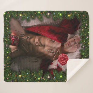 SlipperyJoe male chest six pack stomach bare torso Sherpa Blanket