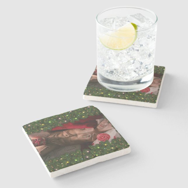 SlipperyJoe male chest six pack stomach bare torso Stone Coaster (Side)