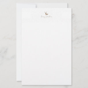 SlipperyJoe Merry Christmas reindeer red-nose antl Stationery