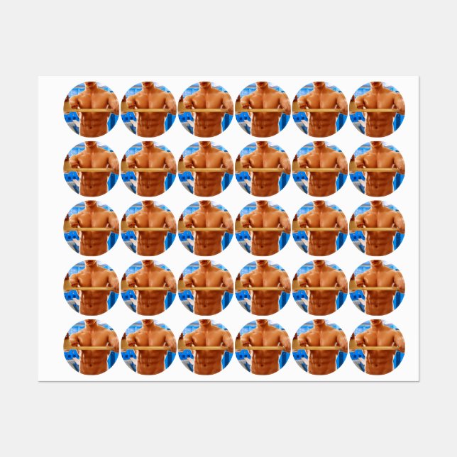 SlipperyJoe muscular man abs locker room tiled flo (Sheet)