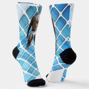 SlipperyJoe muscular man six-pack abs male white u Socks