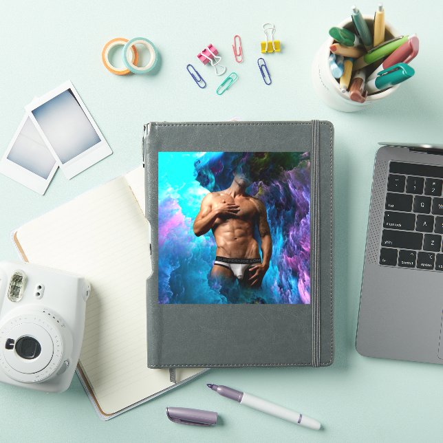 SlipperyJoe muscular man underwear bulge vibrant h (iPad Cover)