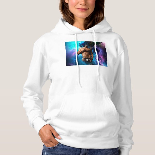 SlipperyJoe muscular man underwear bulge vibrant h Hoodie (Front)