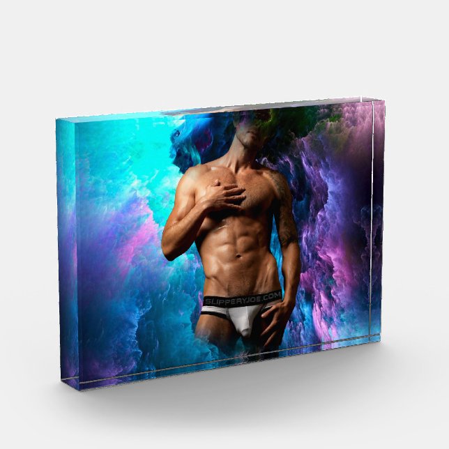 SlipperyJoe muscular man underwear bulge vibrant h Photo Block (Left)