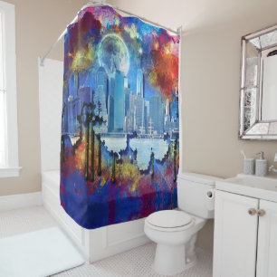 SlipperyJoe NYC graffiti moon surrounded swirling