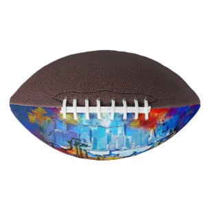 SlipperyJoe NYC graffiti moon surrounded swirling  Football