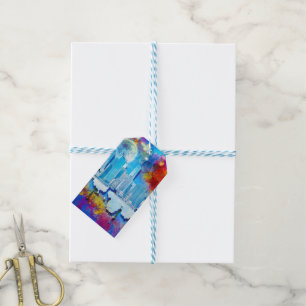 SlipperyJoe NYC graffiti moon surrounded swirling Gift Tags