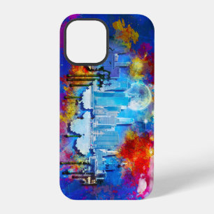 SlipperyJoe NYC graffiti moon surrounded swirling iPhone 12 Pro Case
