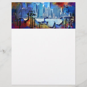 SlipperyJoe NYC graffiti moon surrounded swirling  Letterhead