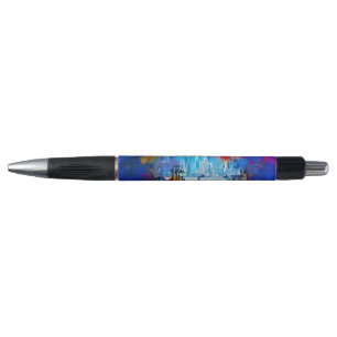 SlipperyJoe NYC graffiti moon surrounded swirling Pen