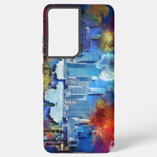 SlipperyJoe NYC graffiti moon surrounded swirling  Samsung Galaxy Case