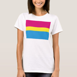 SlipperyJoe pansexual pride flag pink amber and cy T-Shirt