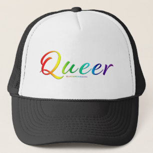 SlipperyJoe queer pride colours bold and celebrato Trucker Hat