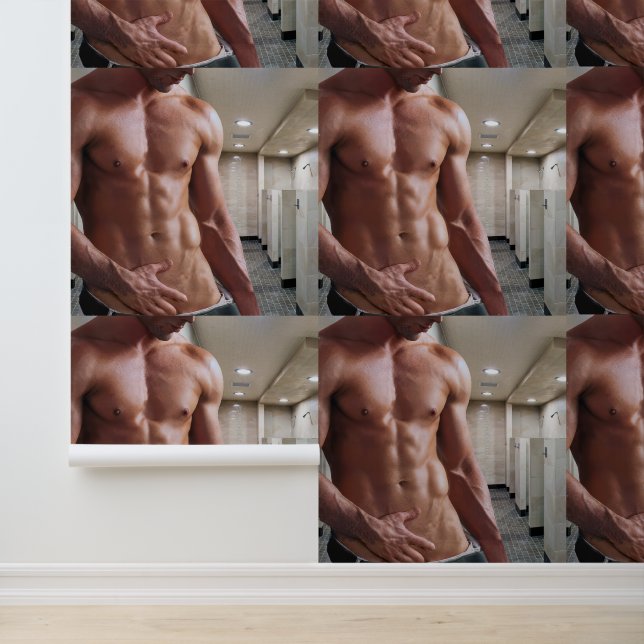 SlipperyJoe shirtless muscular man sixpack abs fit Wallpaper (Application)