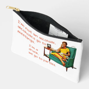 SlipperyJoe socializing drinking party vintage wom Accessory Pouch