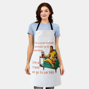 SlipperyJoe socializing drinking party vintage wom Apron