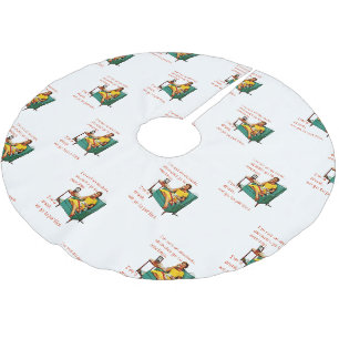 SlipperyJoe socializing drinking party vintage wom Brushed Polyester Tree Skirt
