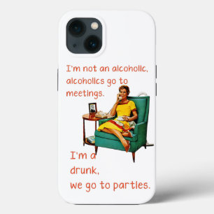 SlipperyJoe socializing drinking party vintage wom iPhone 13 Case