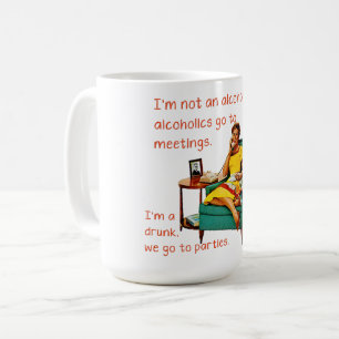 SlipperyJoe socializing drinking party vintage wom Coffee Mug