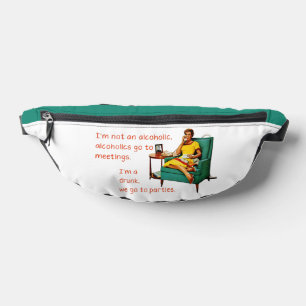SlipperyJoe socializing drinking party vintage wom Fanny Pack