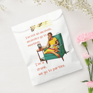 SlipperyJoe socializing drinking party vintage wom Favour Bag