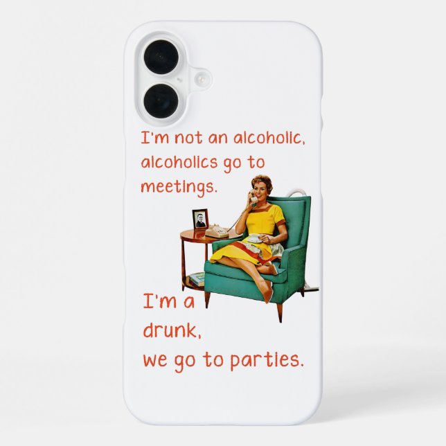 SlipperyJoe socializing drinking party vintage wom iPhone Case (Back)