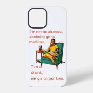 SlipperyJoe socializing drinking party vintage wom iPhone 12 Pro Case