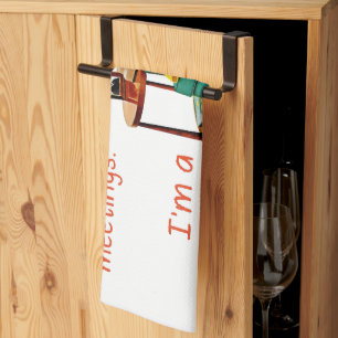 SlipperyJoe socializing drinking party vintage wom Kitchen Towel