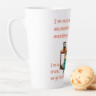 SlipperyJoe socializing drinking party vintage wom Latte Mug