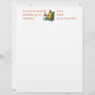 SlipperyJoe socializing drinking party vintage wom Letterhead