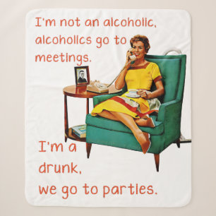 SlipperyJoe socializing drinking party vintage wom Sherpa Blanket