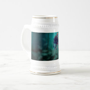 SlipperyJoe terrifying zombie figure isolated omin Beer Stein