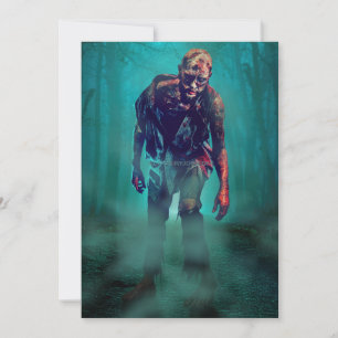 SlipperyJoe terrifying zombie figure isolated omin Holiday Card