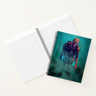 SlipperyJoe terrifying zombie figure isolated omin Notebook