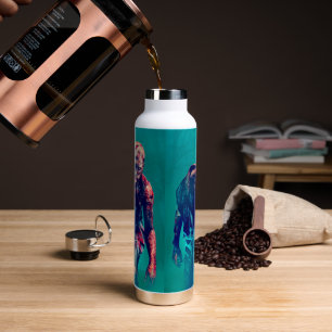 SlipperyJoe terrifying zombie figure isolated omin Water Bottle
