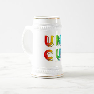 SlipperyJoe uncut vibrant lively neon rainbow ener Beer Stein