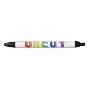 SlipperyJoe uncut vibrant lively neon rainbow ener Black Ink Pen