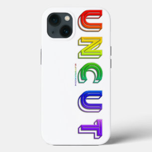 SlipperyJoe uncut vibrant lively neon rainbow ener iPhone 13 Case