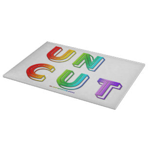 SlipperyJoe uncut vibrant lively neon rainbow ener Cutting Board
