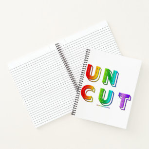 SlipperyJoe uncut vibrant lively neon rainbow ener Notebook