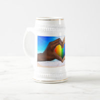 SlipperyJoe vivid rainbow gradient heart interraci