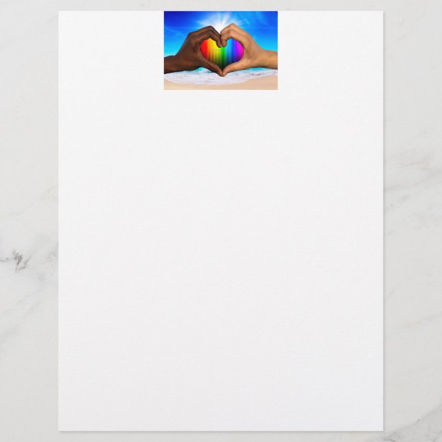 SlipperyJoe vivid rainbow gradient heart interraci Letterhead (Front)