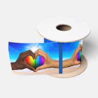 SlipperyJoe vivid rainbow gradient heart interraci