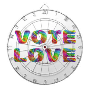 SlipperyJoe vote love equality rainbow-coloured fu Dartboard