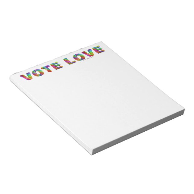 SlipperyJoe vote love equality rainbow-coloured fu Notepad (Angled)