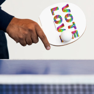 SlipperyJoe vote love equality rainbow-coloured fu Ping Pong Paddle