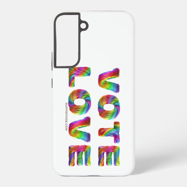 SlipperyJoe vote love equality rainbow-coloured fu Samsung Galaxy S22+ Case (Back)